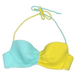 Victoria's Secret Neon Color Block Bikini Top Size 34A